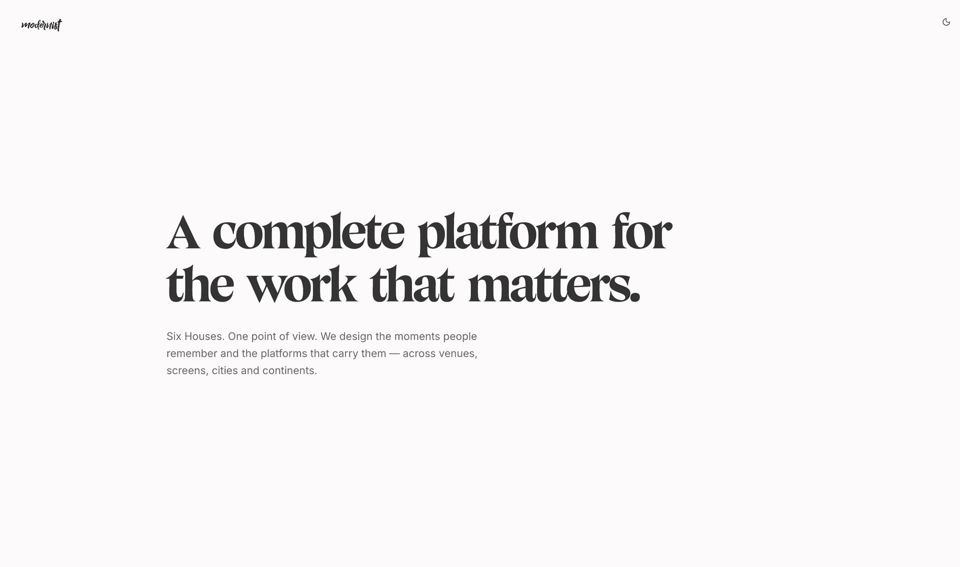 Modernist — Creative Agency Platform